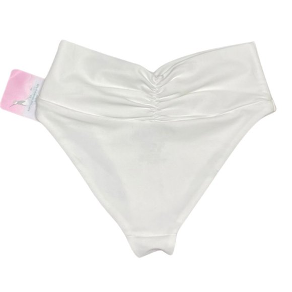 Oceanus Other - OCEANUS | NWT Hayley Swim High Waist Ruched Bottoms White | Size XS